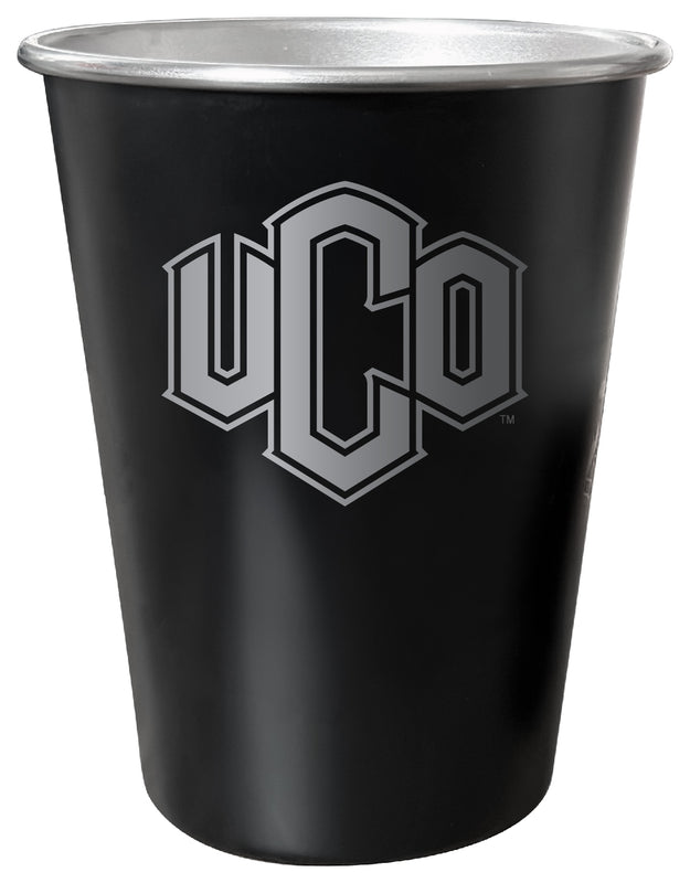 University of Central Oklahoma Bronchos 8 oz Engraved Tin Cup Black Matte Coating Officially Licensed 