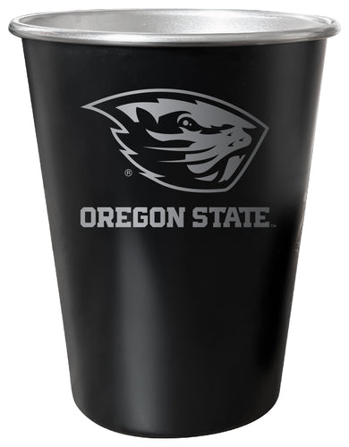 Oregon State Beavers 8 oz Engraved Tin Cup Black Matte Coating Officially Licensed 