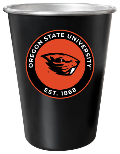 Oregon State Beavers 8 oz Tin Cup Black Matte Coating Officially Licensed Single