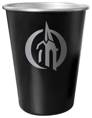 Otterbein University 8 oz Engraved Tin Cup Black Matte Coating Officially Licensed 