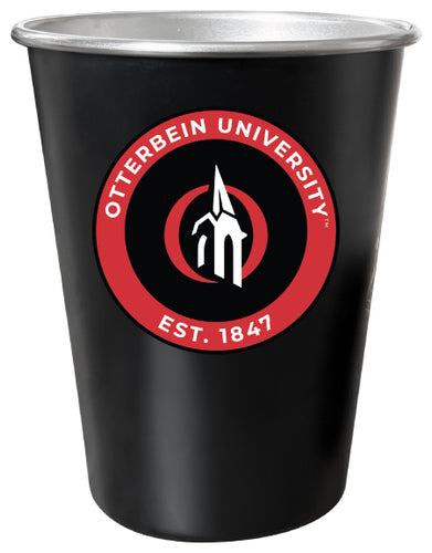 Otterbein University 8 oz Tin Cup Black Matte Coating Officially Licensed 4-Pack with Gift Bag