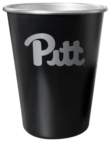 Pittsburgh Panthers 8 oz Engraved Tin Cup Black Matte Coating Officially Licensed 