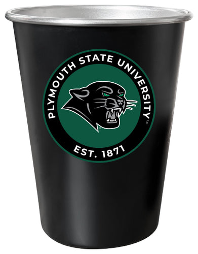 Plymouth State University 8 oz Tin Cup Black Matte Coating Officially Licensed 4-Pack with Gift Bag