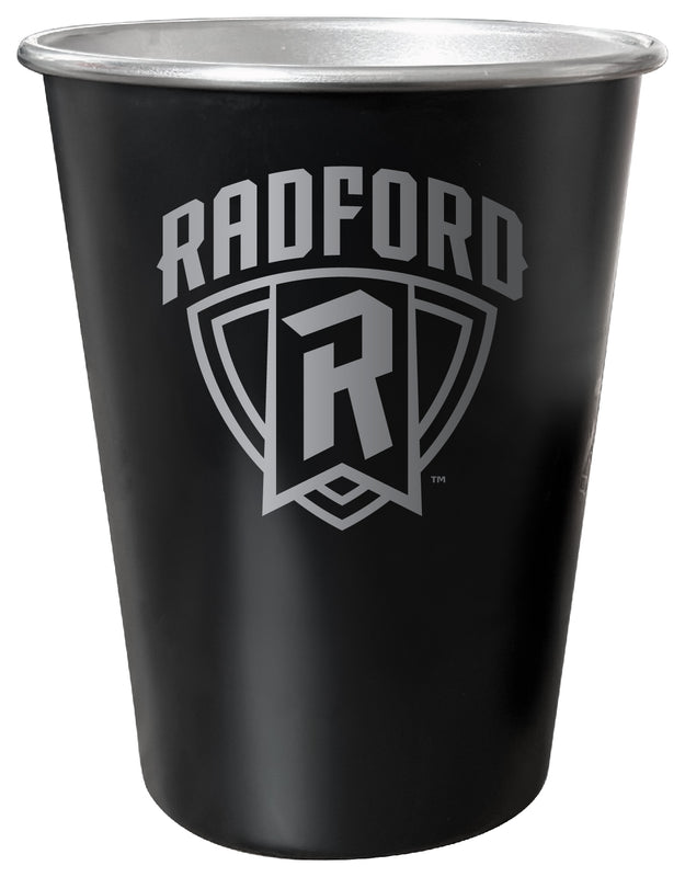 Radford University Highlanders 8 oz Engraved Tin Cup Black Matte Coating Officially Licensed 