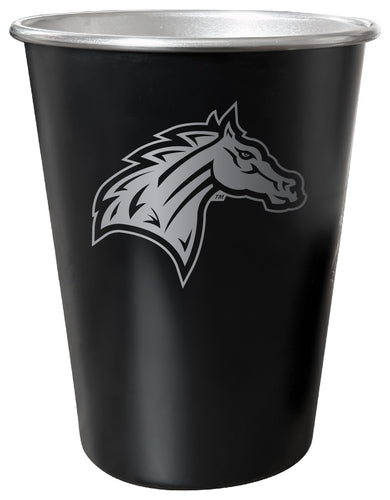 Rider University Broncs 8 oz Engraved Tin Cup Black Matte Coating Officially Licensed 