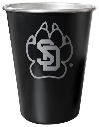South Dakota Coyotes 8 oz Engraved Tin Cup Black Matte Coating Officially Licensed 