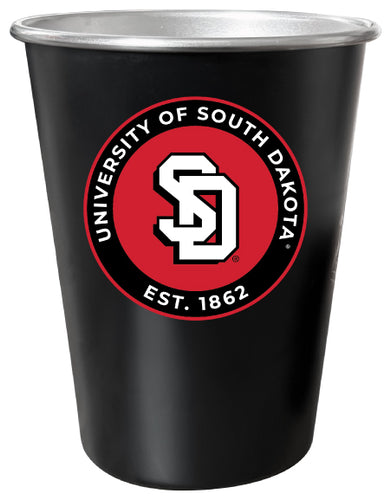 South Dakota Coyotes 8 oz Tin Cup Black Matte Coating Officially Licensed Single