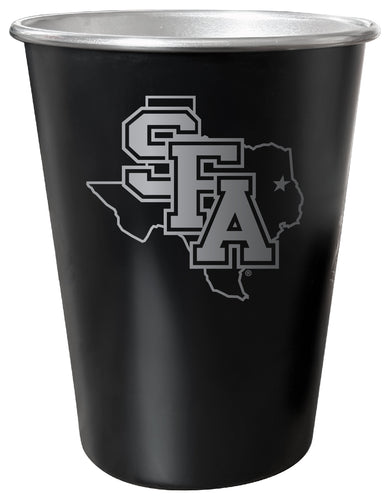 Stephen F. Austin State University 8 oz Engraved Tin Cup Black Matte Coating Officially Licensed 