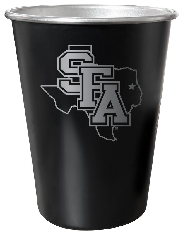 Stephen F. Austin State University 8 oz Engraved Tin Cup Black Matte Coating Officially Licensed 