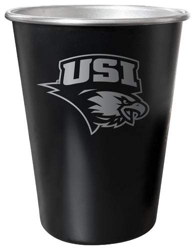 University of Southern Indiana 8 oz Engraved Tin Cup Black Matte Coating Officially Licensed 