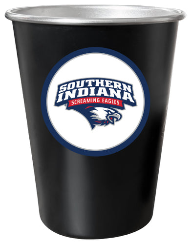 University of Southern Indiana 8 oz Tin Cup Black Matte Coating Officially Licensed 4-Pack with Gift Bag
