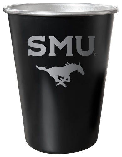 Southern Methodist University 8 oz Engraved Tin Cup Black Matte Coating Officially Licensed 