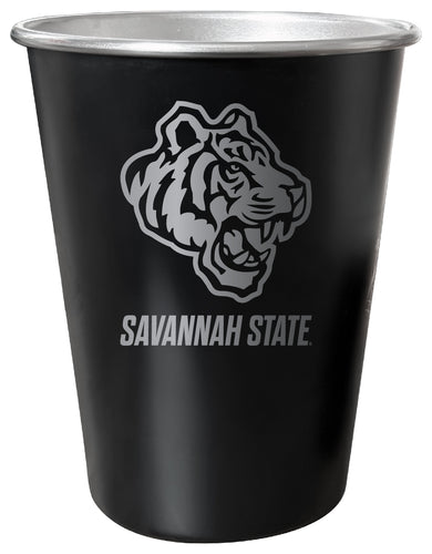 Savannah State University 8 oz Engraved Tin Cup Black Matte Coating Officially Licensed 