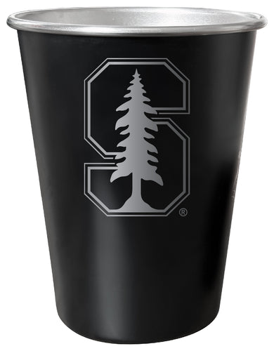 Stanford University 8 oz Engraved Tin Cup Black Matte Coating Officially Licensed 