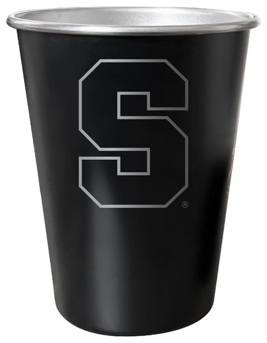Syracuse Orange 8 oz Engraved Tin Cup Black Matte Coating Officially Licensed 