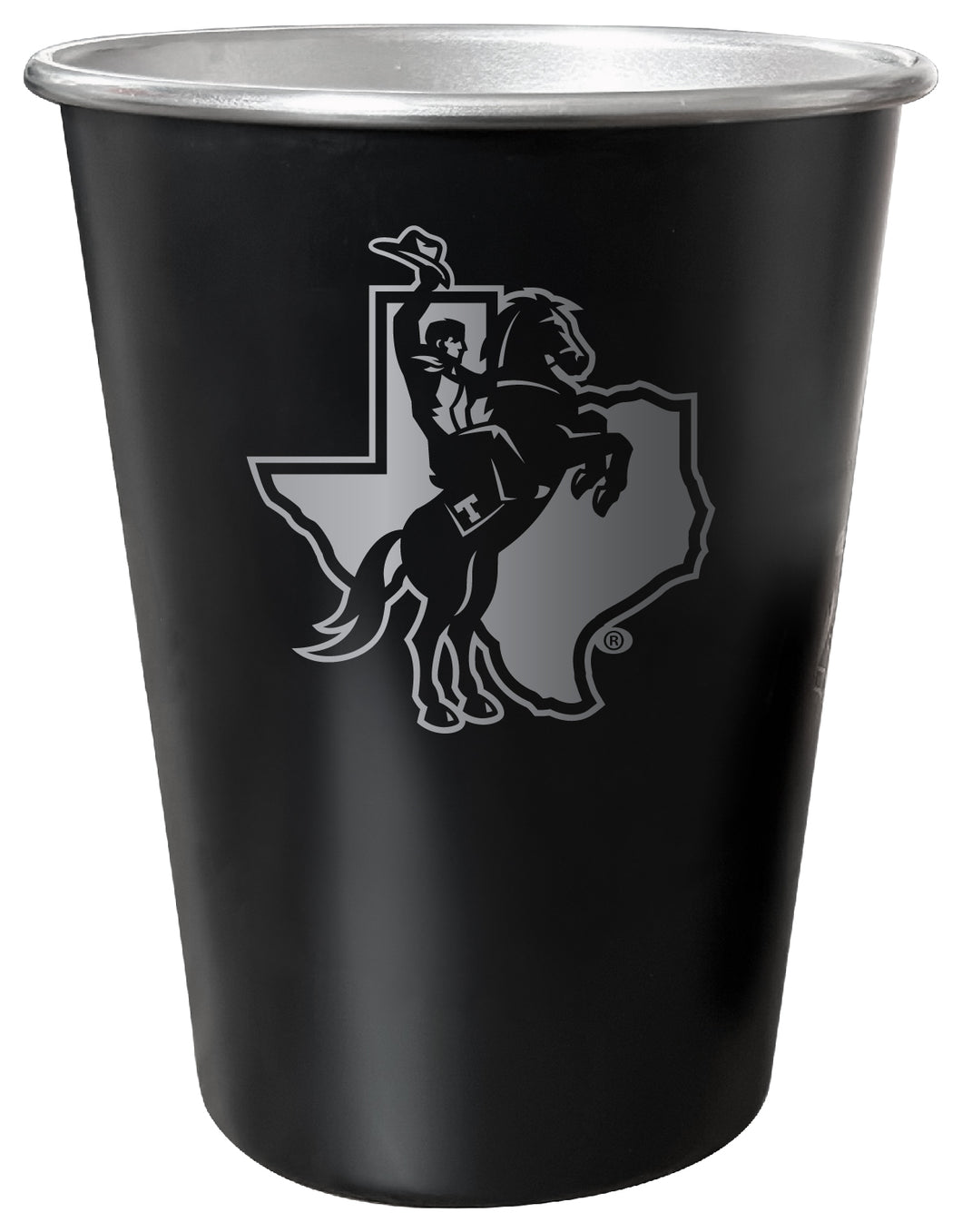 Tarleton State University 8 oz Engraved Tin Cup Black Matte Coating Officially Licensed 