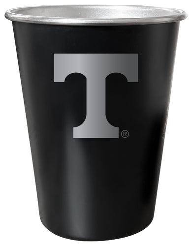 Tennessee Knoxville Volunteers 8 oz Engraved Tin Cup Black Matte Coating Officially Licensed 