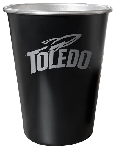 Toledo Rockets 8 oz Engraved Tin Cup Black Matte Coating Officially Licensed 