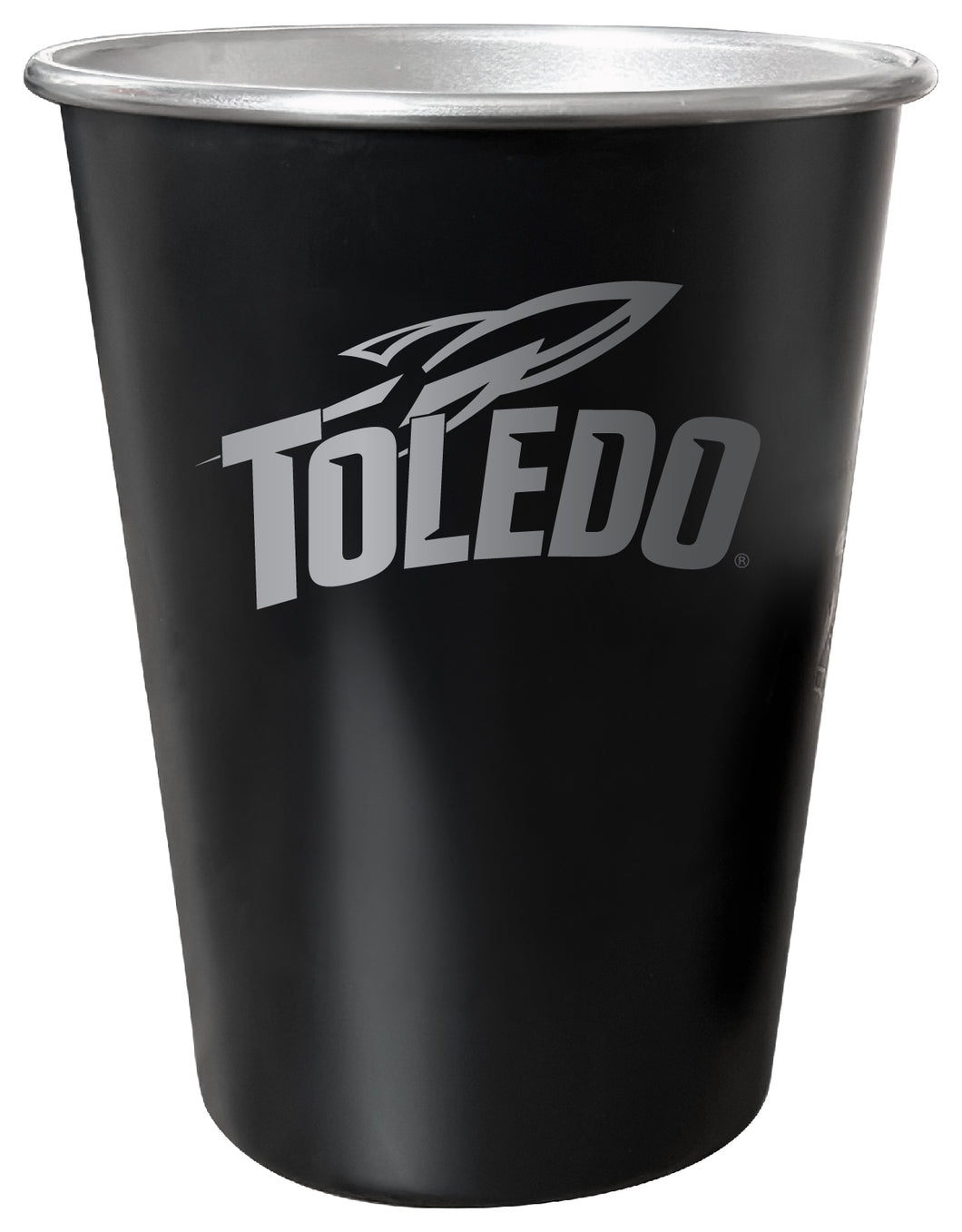 Toledo Rockets 8 oz Engraved Tin Cup Black Matte Coating Officially Licensed 