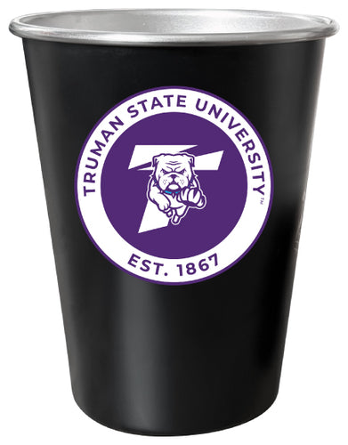 Truman State University 8 oz Tin Cup Black Matte Coating Officially Licensed 4-Pack with Gift Bag