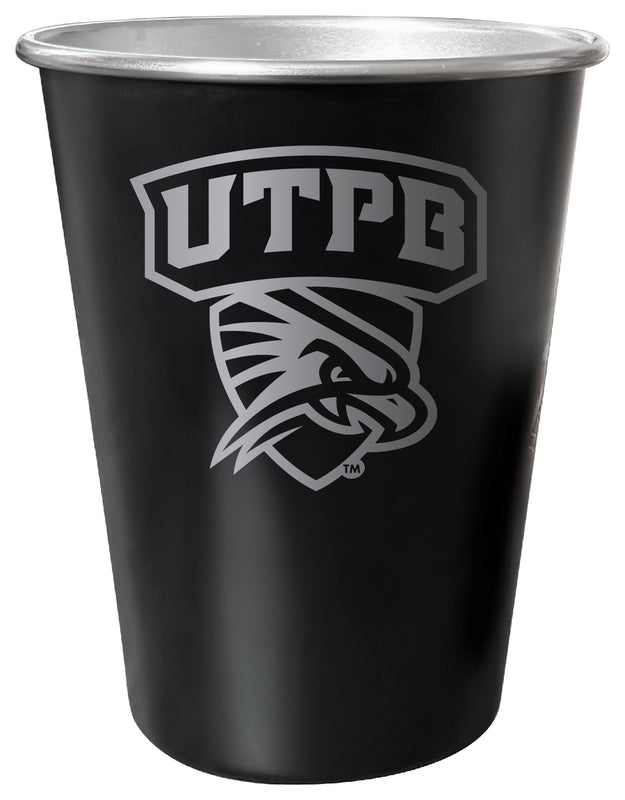 University of Texas of the Permian Basin 8 oz Engraved Tin Cup Black Matte Coating Officially Licensed 