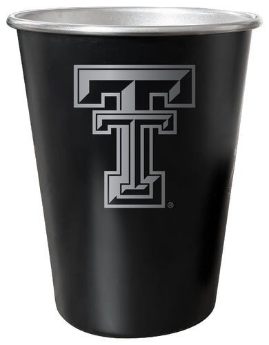 Texas Tech Red Raiders 8 oz Engraved Tin Cup Black Matte Coating Officially Licensed 