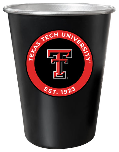 Texas Tech Red Raiders 8 oz Tin Cup Black Matte Coating Officially Licensed Single