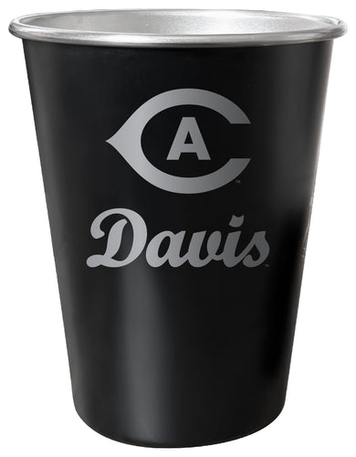 UC Davis Aggies 8 oz Engraved Tin Cup Black Matte Coating Officially Licensed 