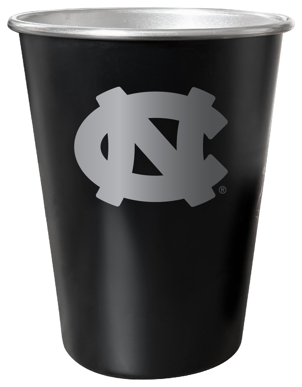 UNC Tar Heels 8 oz Engraved Tin Cup Black Matte Coating Officially Licensed 