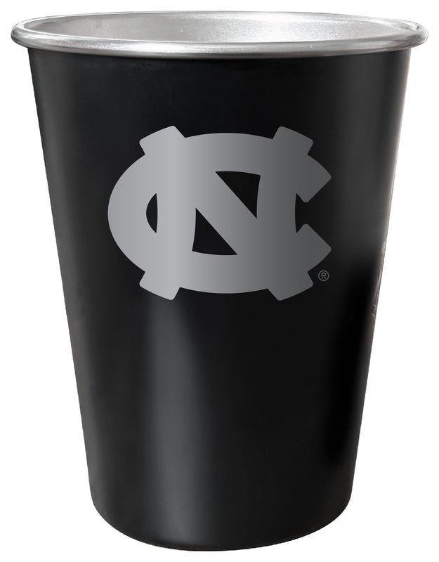 UNC Tar Heels 8 oz Engraved Tin Cup Black Matte Coating Officially Licensed 