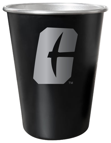 North Carolina Charlotte Forty-Niners 8 oz Engraved Tin Cup Black Matte Coating Officially Licensed 