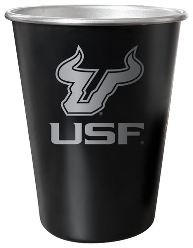 South Florida Bulls 8 oz Engraved Tin Cup Black Matte Coating Officially Licensed 