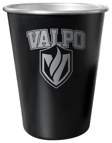 Valparaiso University 8 oz Engraved Tin Cup Black Matte Coating Officially Licensed 