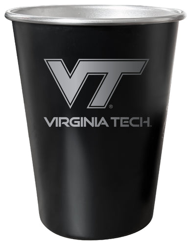 Virginia Tech Hokies 8 oz Engraved Tin Cup Black Matte Coating Officially Licensed 