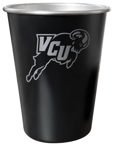 Virginia Commonwealth 8 oz Engraved Tin Cup Black Matte Coating Officially Licensed 