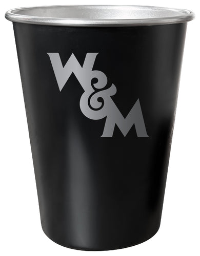 William and Mary 8 oz Engraved Tin Cup Black Matte Coating Officially Licensed 
