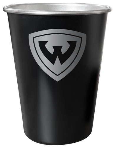 Wayne State 8 oz Engraved Tin Cup Black Matte Coating Officially Licensed 