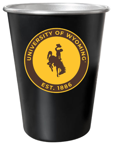 University of Wyoming 8 oz Tin Cup Black Matte Coating Officially Licensed Single