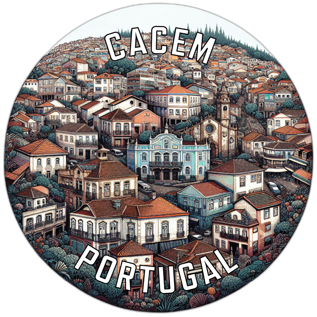 Cacem Portugal Souvenir Die Cut Flat Magnet 6-Inch