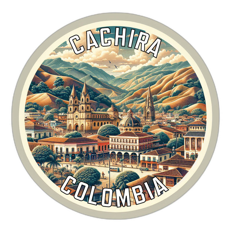Cachira Colombia Souvenir Die Cut Flat Magnet 6-Inch