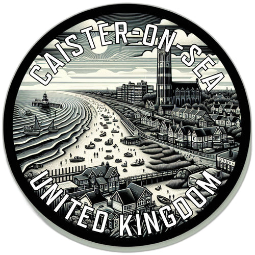 Caister on Sea United Kingdom Souvenir Die Cut Flat Magnet 6-Inch