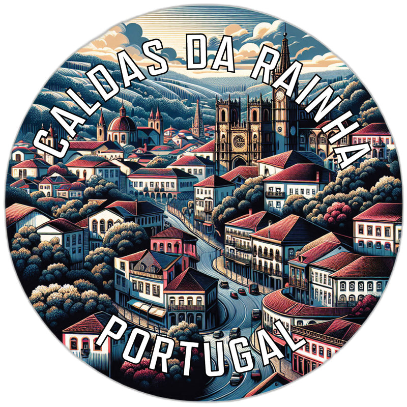 Caldas da Rainha Portugal Souvenir Die Cut Flat Magnet 2-Inch
