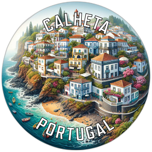 Calheta Portugal Souvenir Die Cut Flat Magnet 2-Inch