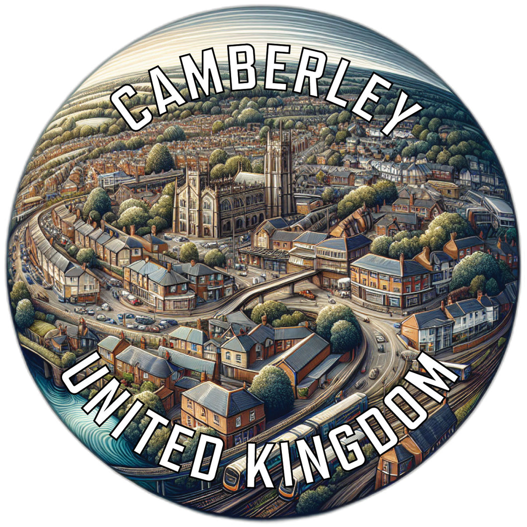 Camberley United Kingdom Souvenir Die Cut Flat Magnet 4-Inch