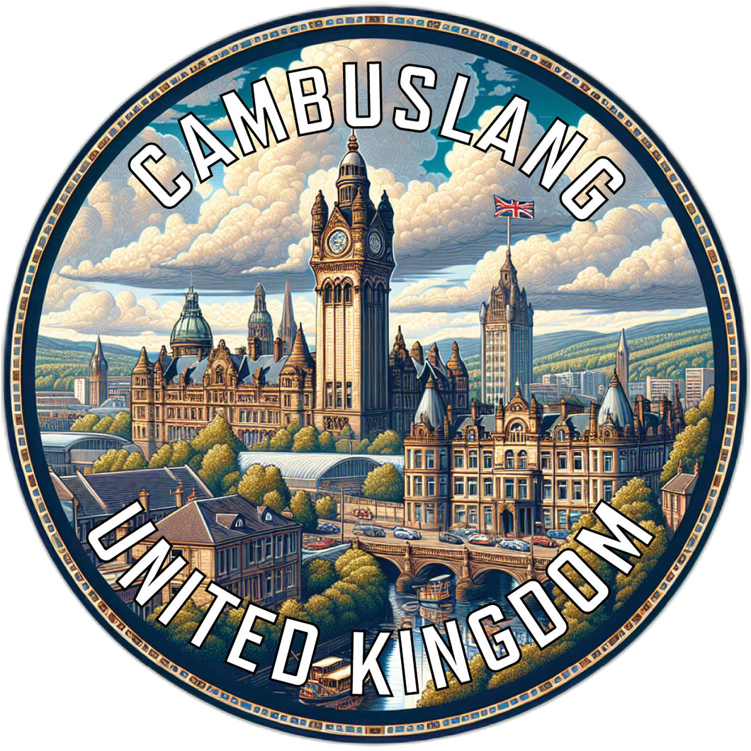 Cambuslang United Kingdom Souvenir Die Cut Flat Magnet 2-Inch
