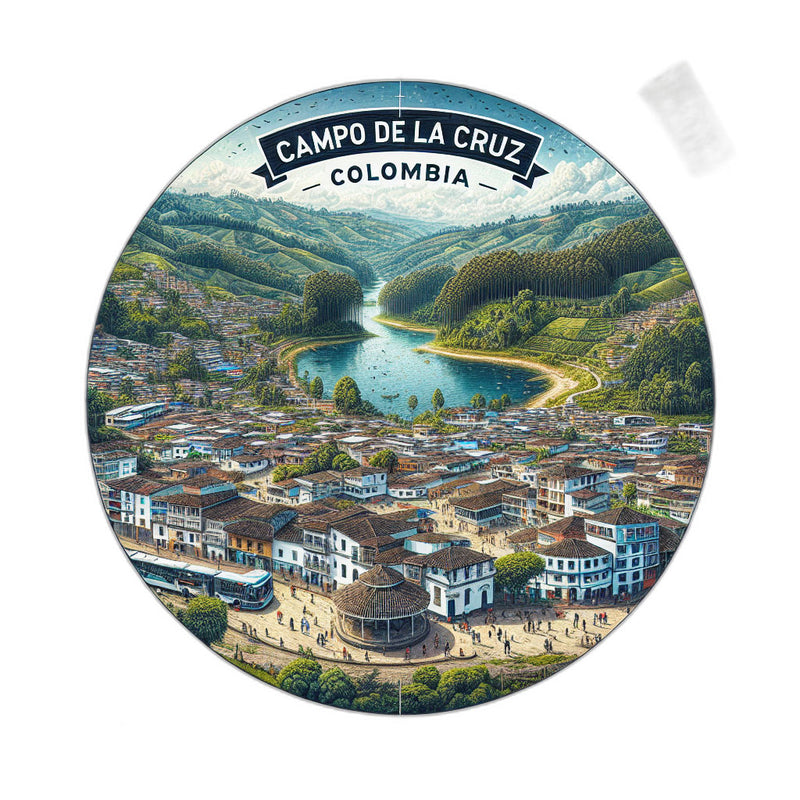 Campo de la Cruz Colombia_updated Souvenir Die Cut Flat Magnet 6-Inch