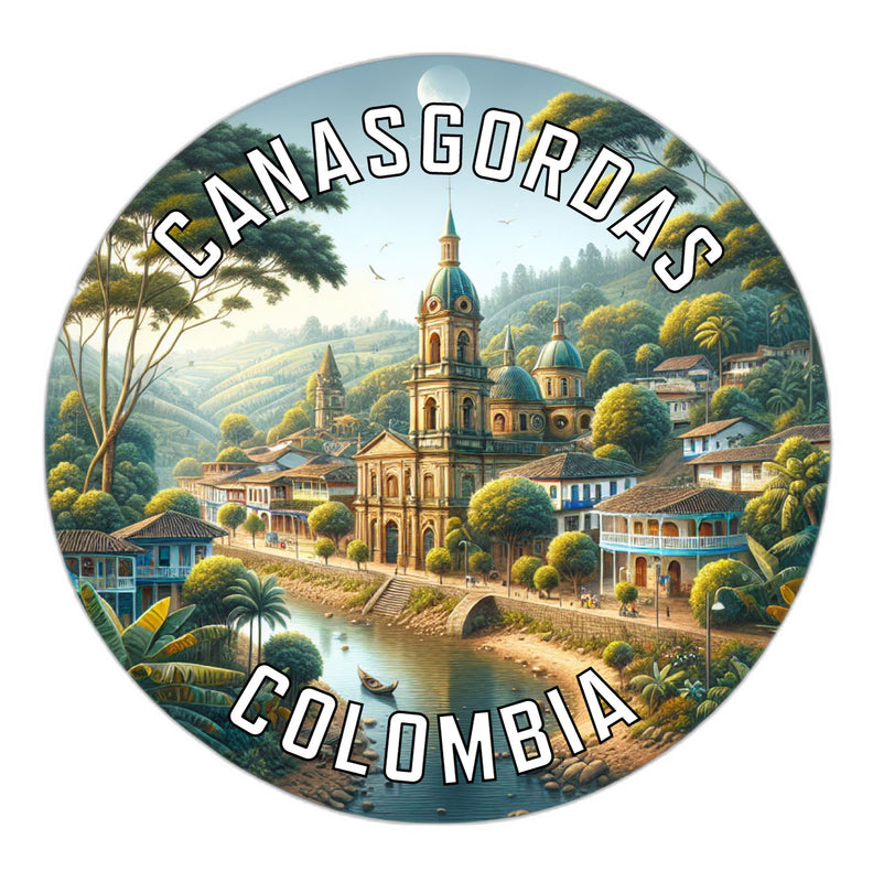 Canasgordas Colombia Souvenir Die Cut Flat Magnet 2-Inch