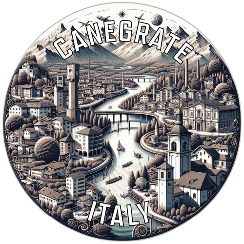 Canegrate Italy Souvenir Die Cut Flat Magnet 2-Inch