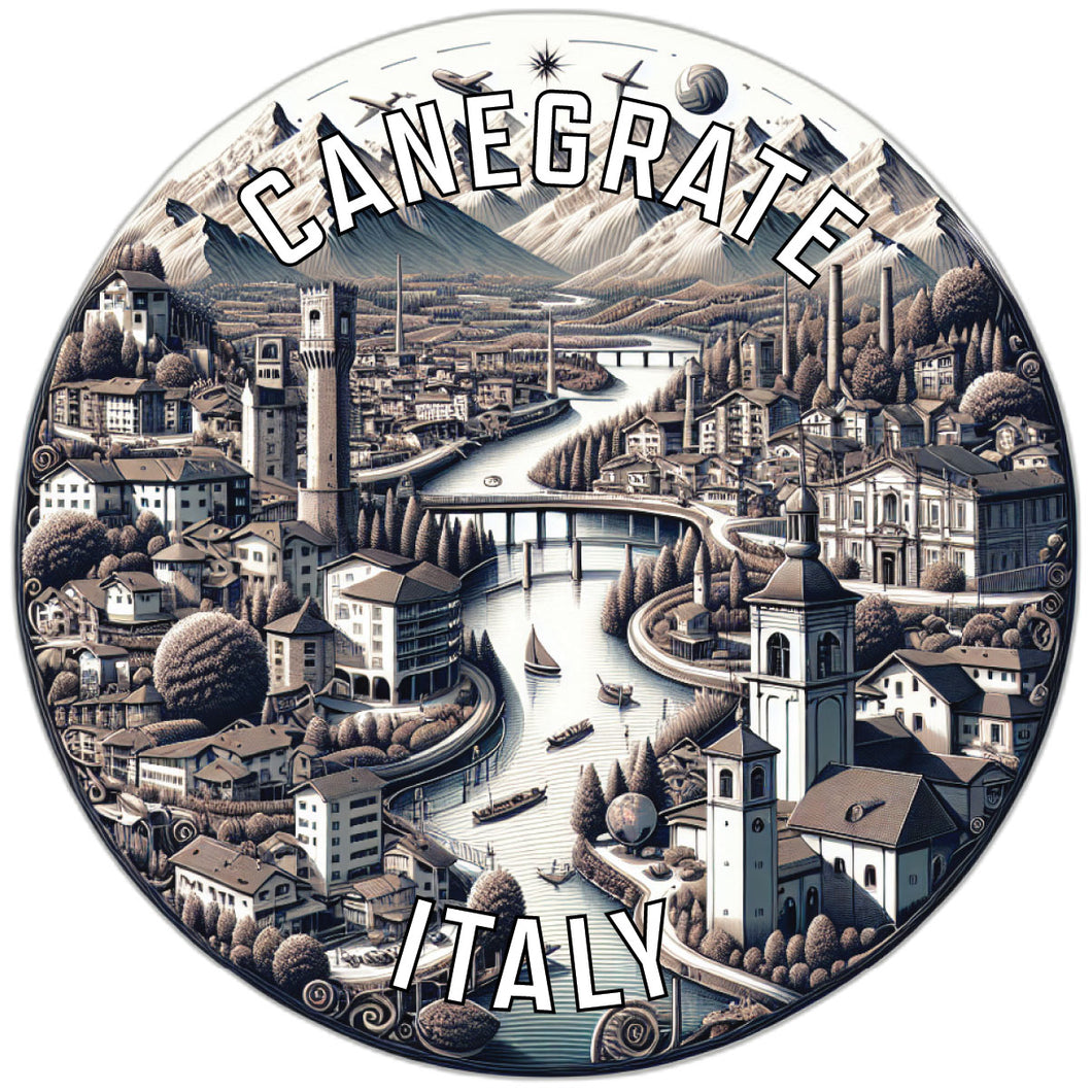 Canegrate Italy Souvenir Die Cut Flat Magnet 2-Inch