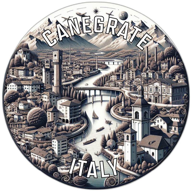 Canegrate Italy Souvenir Die Cut Flat Magnet 2-Inch